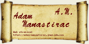 Adam Manastirac vizit kartica